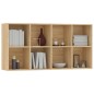 vidaXL Estantería/Aparador madera contrachapada roble 66x30x97,8 cm