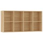 vidaXL Estantería/Aparador madera contrachapada roble 66x30x97,8 cm