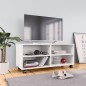 vidaXL Mueble de TV con ruedas madera contrachapada blanco 90x35x35 cm vidaXL Mueble de TV con ruedas madera contrachapada blanco 90x35x35 cm