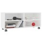 vidaXL Mueble de TV con ruedas madera contrachapada blanco 90x35x35 cm vidaXL Mueble de TV con ruedas madera contrachapada blanco 90x35x35 cm