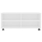vidaXL Mueble de TV con ruedas madera contrachapada blanco 90x35x35 cm vidaXL Mueble de TV con ruedas madera contrachapada blanco 90x35x35 cm