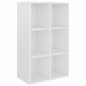 vidaXL Estantería/Aparador madera ingeniería blanco brillo 66x30x98 cm vidaXL Estantería/Aparador madera ingeniería blanco brillo 66x30x98 cm