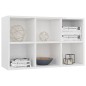 vidaXL Estantería/Aparador madera ingeniería blanco brillo 66x30x98 cm vidaXL Estantería/Aparador madera ingeniería blanco brillo 66x30x98 cm