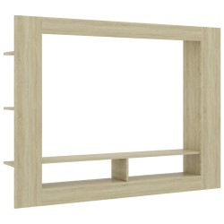 vidaXL Mueble de TV madera contrachapada color roble 152x22x113 cm