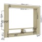 vidaXL Mueble de TV madera contrachapada color roble 152x22x113 cm vidaXL Mueble de TV madera contrachapada color roble 152x22x113 cm