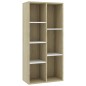 vidaXL Estantería de madera contrachapada blanco y roble 50x25x106 cm vidaXL Estantería de madera contrachapada blanco y roble 50x25x106 cm