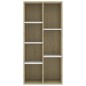 vidaXL Estantería de madera contrachapada blanco y roble 50x25x106 cm vidaXL Estantería de madera contrachapada blanco y roble 50x25x106 cm