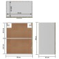 vidaXL Armario colgante cocina contrachapada color roble 50x31x60 cm vidaXL Armario colgante cocina contrachapada color roble 50x31x60 cm