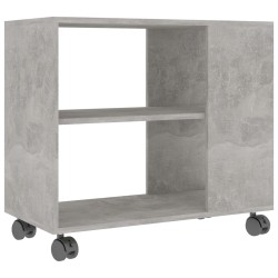 vidaXL Mesa auxiliar de madera contrachapada gris hormigón 70x35x55 cm