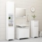 vidaXL Conjunto de muebles de baño madera contrachapada blanco brillo vidaXL Conjunto de muebles de baño madera contrachapada blanco brillo