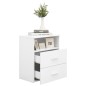 vidaXL Mesita de noche color blanco 50x32x60 cm vidaXL Mesita de noche color blanco 50x32x60 cm