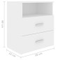 vidaXL Mesita de noche color blanco 50x32x60 cm vidaXL Mesita de noche color blanco 50x32x60 cm