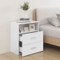 vidaXL Mesitas de noche 2 unidades blanco brillante 50x32x60 cm vidaXL Mesitas de noche 2 unidades blanco brillante 50x32x60 cm