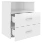 vidaXL Mesitas de noche 2 unidades blanco brillante 50x32x60 cm vidaXL Mesitas de noche 2 unidades blanco brillante 50x32x60 cm
