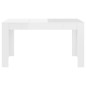 vidaXL Mesa de comedor madera ingeniería blanco brillo 140x74,5x76 cm