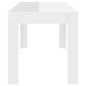 vidaXL Mesa de comedor madera ingeniería blanco brillo 140x74,5x76 cm