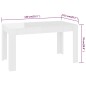 vidaXL Mesa de comedor madera ingeniería blanco brillo 140x74,5x76 cm