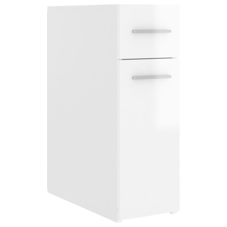 vidaXL Armario boticario madera ingeniería blanco brillo 20x45,5x60 cm