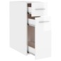 vidaXL Armario boticario madera ingeniería blanco brillo 20x45,5x60 cm vidaXL Armario boticario madera ingeniería blanco brillo 20x45,5x60 cm