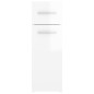 vidaXL Armario boticario madera ingeniería blanco brillo 20x45,5x60 cm vidaXL Armario boticario madera ingeniería blanco brillo 20x45,5x60 cm