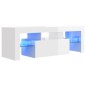 vidaXL Mueble de TV con luces LED blanco brillante 120x35x40 cm