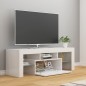 vidaXL Mueble de TV con luces LED blanco brillante 120x35x40 cm