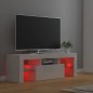 vidaXL Mueble de TV con luces LED blanco brillante 120x35x40 cm