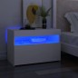 vidaXL Mueble de TV con luces LED blanco 60x35x40 cm vidaXL Mueble de TV con luces LED blanco 60x35x40 cm
