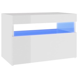 vidaXL Mueble de TV con luces LED blanco brillante 60x35x40 cm