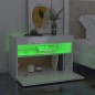 vidaXL Mueble de TV con luces LED blanco brillante 60x35x40 cm