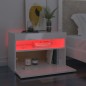 vidaXL Mueble de TV con luces LED blanco brillante 60x35x40 cm