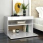 vidaXL Mueble de TV con luces LED blanco brillante 60x35x40 cm