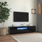 vidaXL Mueble de TV con luces LED negro 160x35x40 cm vidaXL Mueble de TV con luces LED negro 160x35x40 cm