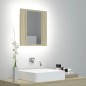 vidaXL Armario espejo de baño LED acrílico roble Sonoma 40x12x45 cm vidaXL Armario espejo de baño LED acrílico roble Sonoma 40x12x45 cm