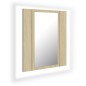 vidaXL Armario espejo de baño LED acrílico roble Sonoma 40x12x45 cm vidaXL Armario espejo de baño LED acrílico roble Sonoma 40x12x45 cm