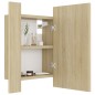 vidaXL Armario espejo de baño LED acrílico roble Sonoma 40x12x45 cm vidaXL Armario espejo de baño LED acrílico roble Sonoma 40x12x45 cm