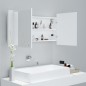 vidaXL Armario espejo de baño con luz LED acrílico blanco 90x12x45 cm