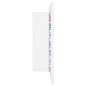 vidaXL Armario espejo de baño con luz LED acrílico blanco 90x12x45 cm