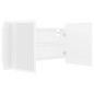 vidaXL Armario espejo de baño con luz LED acrílico blanco 90x12x45 cm
