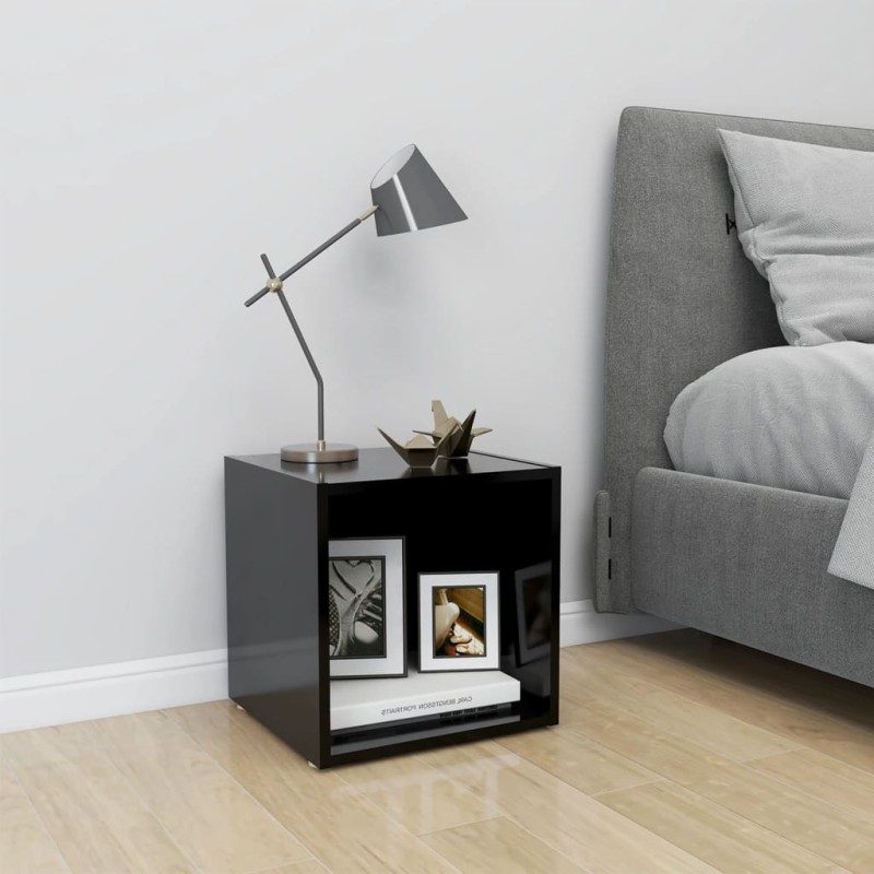 vidaXL Mueble para TV madera contrachapada negro 37x35x37 cm vidaXL Mueble para TV madera contrachapada negro 37x35x37 cm