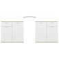 vidaXL Aparador madera contrachapada blanco y roble Sonoma 80x36x75 cm
