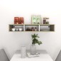 vidaXL Estantería pared madera contrachapada blanco roble 102x30x17 cm vidaXL Estantería pared madera contrachapada blanco roble 102x30x17 cm