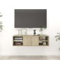 vidaXL Estantería pared madera contrachapada roble Sonoma 102x30x29 cm vidaXL Estantería pared madera contrachapada roble Sonoma 102x30x29 cm