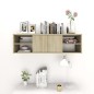 vidaXL Estantería pared madera contrachapada roble Sonoma 102x30x29 cm vidaXL Estantería pared madera contrachapada roble Sonoma 102x30x29 cm