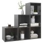 vidaXL Muebles de salón 3 piezas madera de ingeniería gris brillo