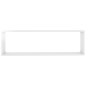 vidaXL Estante cubo pared 2uds contrachapado blanco brillo 100x15x30cm