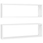 vidaXL Estantes cubo de pared 2 uds contrachapado blanco 80x15x26,5 cm vidaXL Estantes cubo de pared 2 uds contrachapado blanco 80x15x26,5 cm