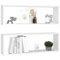 vidaXL Estantes cubo de pared 2 uds contrachapado blanco 80x15x26,5 cm vidaXL Estantes cubo de pared 2 uds contrachapado blanco 80x15x26,5 cm