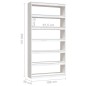 vidaXL Estantería divisor de espacios madera pino blanco 100x30x200 cm vidaXL Estantería divisor de espacios madera pino blanco 100x30x200 cm