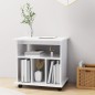 vidaXL Armario ruedas madera contrachapada blanco brillante 60x45x60cm vidaXL Armario ruedas madera contrachapada blanco brillante 60x45x60cm